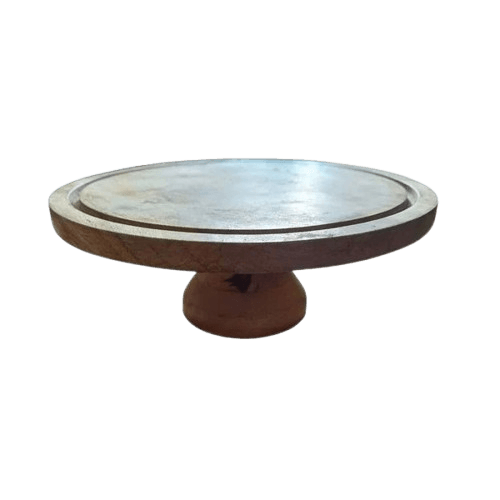WOOD CAKE STAND ROUND (NATURAL)